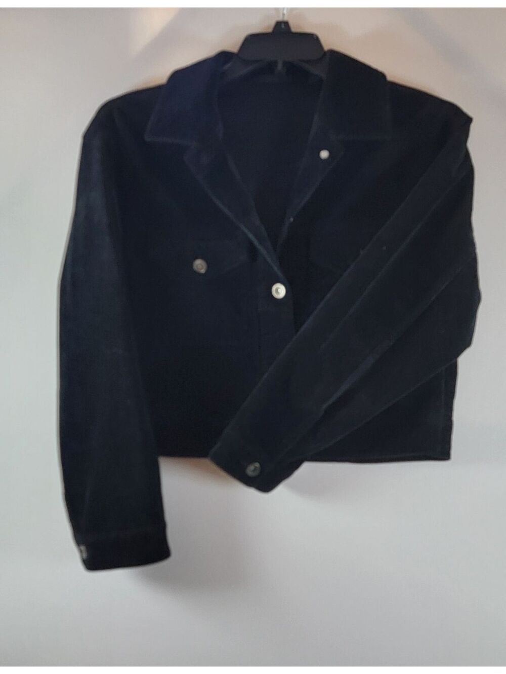 Uniqlo Mens XS Black Corduroy Work Shirt Overshirt Chore Jacket Cotton